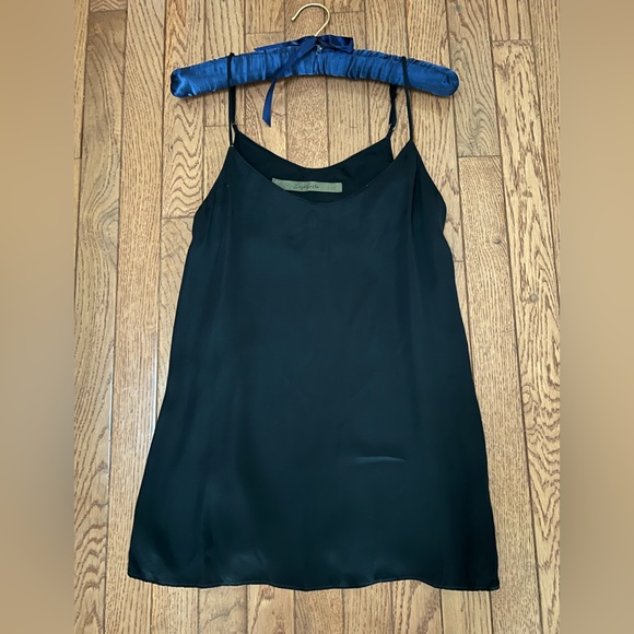 Enza Costa Silk Black Camisole Spaghetti Straps - Picture 1 of 11